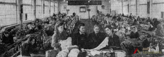 Factory „Jėga“ in 1953. From newspaper: „Kauno tiesa“, 5th of April, 1953, p. 1.    