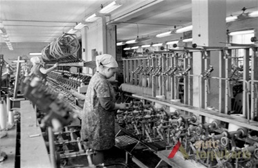 Textile factory „Kaspinas“. Photo by E. Katinas, 1973, from Lithuanian central state archive, photodocuments department.