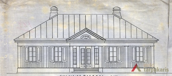 Pagrindinis fasadas. KAA, F.218, Ap.1, b.169, l.184