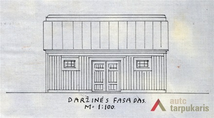 Daržinės fasadas. KAA, F.218, Ap.1, b.169, l.184