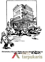Karikatūra. Iš: "Diena", 1932, gegužės 1 