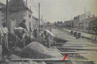 A. Juozapavičiaus pr. rekonstrukcija 1936 m. Nuotr. iš: "Lietuvos aidas", 1936, rugpjūčio 7