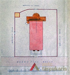 Situacijos planas. V. Michnevičius, 1930 m.  LCVA. F. 1622. Ap. 4, b. 91, l. 11.