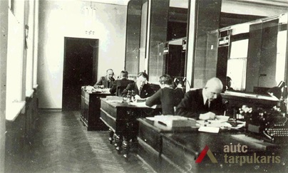 Banko darbuotojai. 1938 m., Karpavičiaus nuotr. Kėdainių krašto muziejaus archyvas, GEK 97356