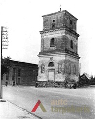 Plungės bažnyčios varpinė. KTU ASI archyvo nuotr., ASI, Sk-05733