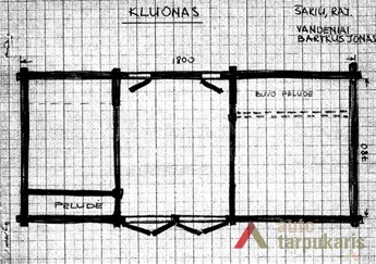 Kluono planas, 1969 m. Lietuvos liaudies buities muziejaus archyvas, LLBM 10 28 1