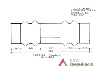 Kluono planas. 1972 m. brėžinys. Lietuvos liaudies buities muziejaus archyvas, LLBM 10 25 1