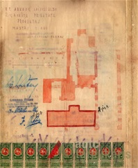 1934 m. L. Rito projektas, siutacijos planas. KAA, f. 218, ap. 2, b. 3963, l. 12