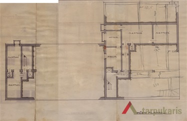 1939 m. projektas, rūsio planas. KAA, f. 218, ap. 2, b. 3963, l. 68