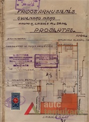 1939 m. projektas, siutacijos planas. KAA, f. 218, ap. 2, b. 3963, l. 68