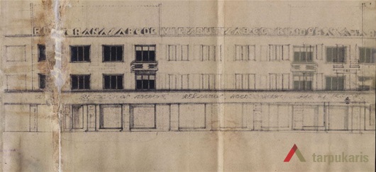 Fasadas (I variantas). KAA, f. 218, ap. 2, b. 4002, l. 4