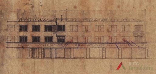Fasadas (II variantas). KAA, f. 218, ap. 2, b. 4002, l. 12b