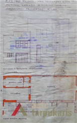 F. Vizbaro projektas garažui (1934 m.). KAA, f. 218, ap. 2, b. 8838, l. 10
