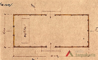Kl. Tiško paviljono planas. LCVA, f. 1622, ap. 4, b. 450