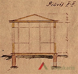 Kl. Tiško paviljono pjūvis. LCVA, f. 1622, ap. 4, b. 450