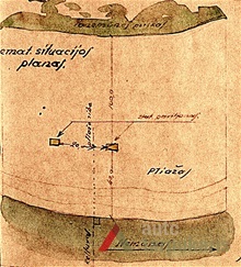 Kl. Tiško paviljono situacijos planas. LCVA, f. 1622, ap. 4, b. 450