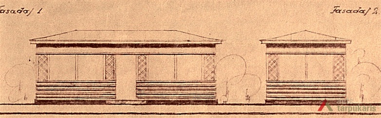 Kl. Tiško paviljono fasadai. LCVA, f. 1622, ap. 4, b. 450