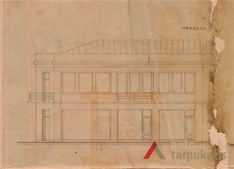 1930 m. projektas. KAA, f. 218, ap. 2, b. 668, l. 22 