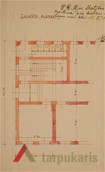 1930 m. rekonstrukcijos projektas, I a. planas. LCVA, f. 1622, ap. 4, b. 74, l. 5b
