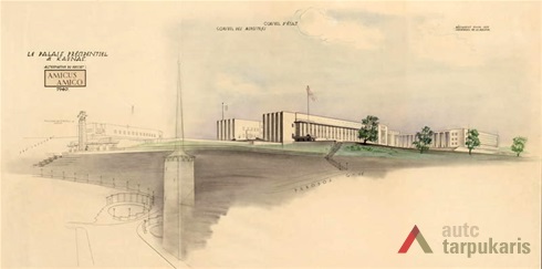 Architectural competition for Lithuanian Government chambers (arch. K. Perlsee, Switzerland). Lithuanian National Museum Archives, AKP-541