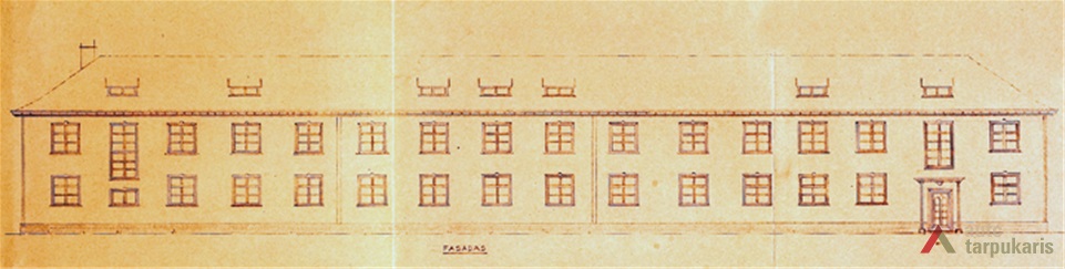Kauno miesto ligonių kasos medinės sanatorijos Kačerginėje projektas. LCVA, f. 1622, ap. 4, b. 736, l. 10.