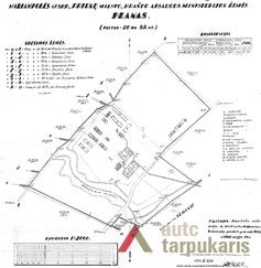 LCVA, f. 512, ap. 1, b. 18, l. 40. Prienų kareivinių miestelio planas, 1936 m.