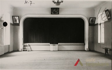 Senoji gimnazija. Salės vaizdas po 1930 m. remonto. LCVA f. 391 ap. 2 b. 2173