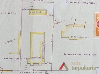 Fragment of projec. From Lithuanian Central State Archives