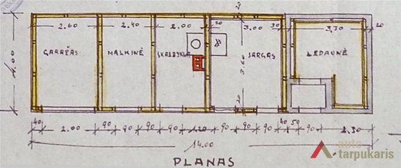 Fragment of projec. From Lithuanian Central State Archives