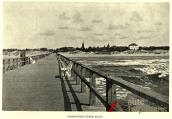 Vaizdas nuo jūros tilto. Iš I. Stropaus "Palanga" vaizdų albumas", 1936 m.