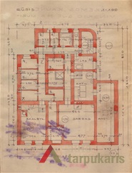 1932-09-28 projektas, rūsio planas. KAA, f. 218, ap. 2, b. 6311, l. 2