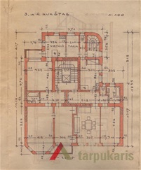 1932-09-28 projektas, 3 ir 4 a. planas. KAA, f. 218, ap. 2, b. 6311, l. 2