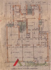 1932-10-25 projektas, 2-3 a. planas. KAA, f. 218, ap. 2, b. 6311, l. 7