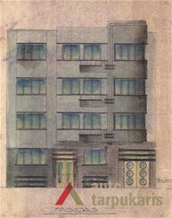 1932-10-25 projektas, fasadas. KAA, f. 218, ap. 2, b. 6311, l. 7