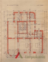 1932-09-28 projektas, 2 a. planas. KAA, f. 218, ap. 2, b. 6311, l. 2