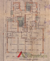 1932-10-25 projektas, 4 a. planas. KAA, f. 218, ap. 2, b. 6311, l. 7