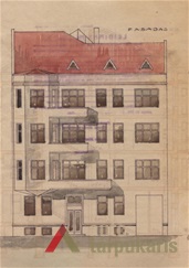 1932-09-28 projektas, fasadas. KAA, f. 218, ap. 2, b. 6311, l. 2