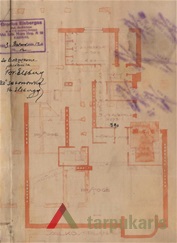 1933-04-12 projektas, mansardos planas. KAA, f. 218, ap. 2, b. 6311, l. 29