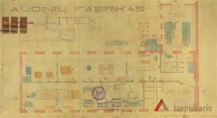 Audimo fabriko Litex projektas, I a. planas, 1927. KAA, F-218, ap. 2, b. 1467.