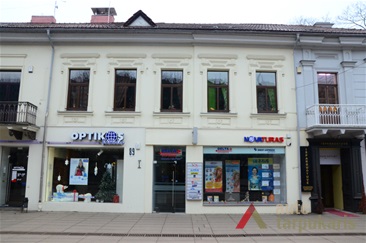 Pastatai Laisvės al. 89, kur veikė Mosėjaus Svagalsono skrybėlių ir kepurių krautuvė ir Sonės Kacienės moteriškų rūbų siūvykla. 2014 m. P. T. Laurinaičio nuotr.