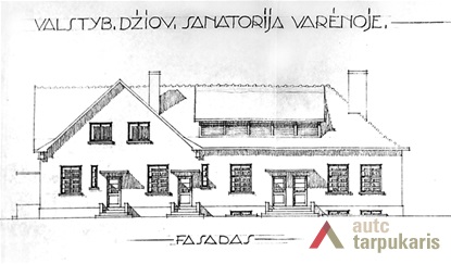 Valstybinės Džiovininkų Sanatorijos Varėnoje virtuvės ir skalbyklos namas, 1937. LCVA, f. 380, ap. 1, b. 1582.