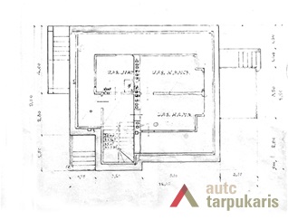Rožės Gertienės gyvenamojo namo projektas, salkos planas, arch. K. Dubauskas, 1934 m. LCVA, f. 1622, ap. 4, b. 450.