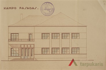 Fasadas, projektas, 1937 m, LCVA 