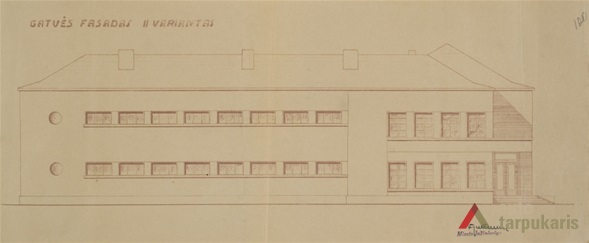 Fasadas, projektas, 1937 m, LCVA 