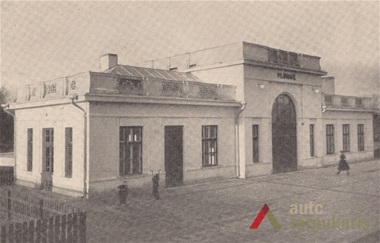 Railway station in Plungė. Published in “Technika”, 1933, nr. 7  
