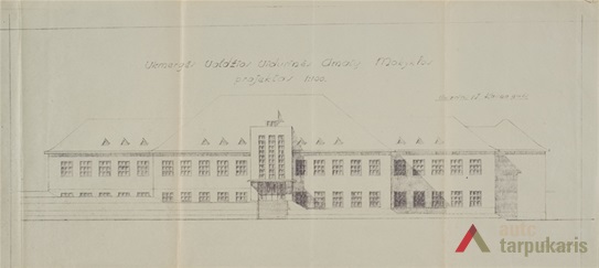 Project sketch, engineer Juozas Vodopalas, 1937. From the Lithuanian central state archive