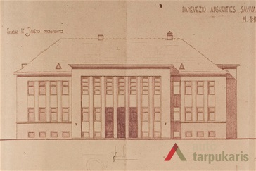 Project, arch. Petras Lėlis, 1938. From the Lithuanian central state archive