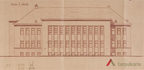 Project, arch. Petras Lėlis, 1938. From the Lithuanian central state archive