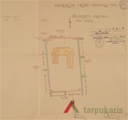 Site plan, arch. Antanas Gargasas, 1935. From Lithuanian central state archive