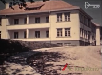 Main facade, photo from K. and M. Matuzai movie „Lithuania in color“, Lithuania central state archive, 1938
